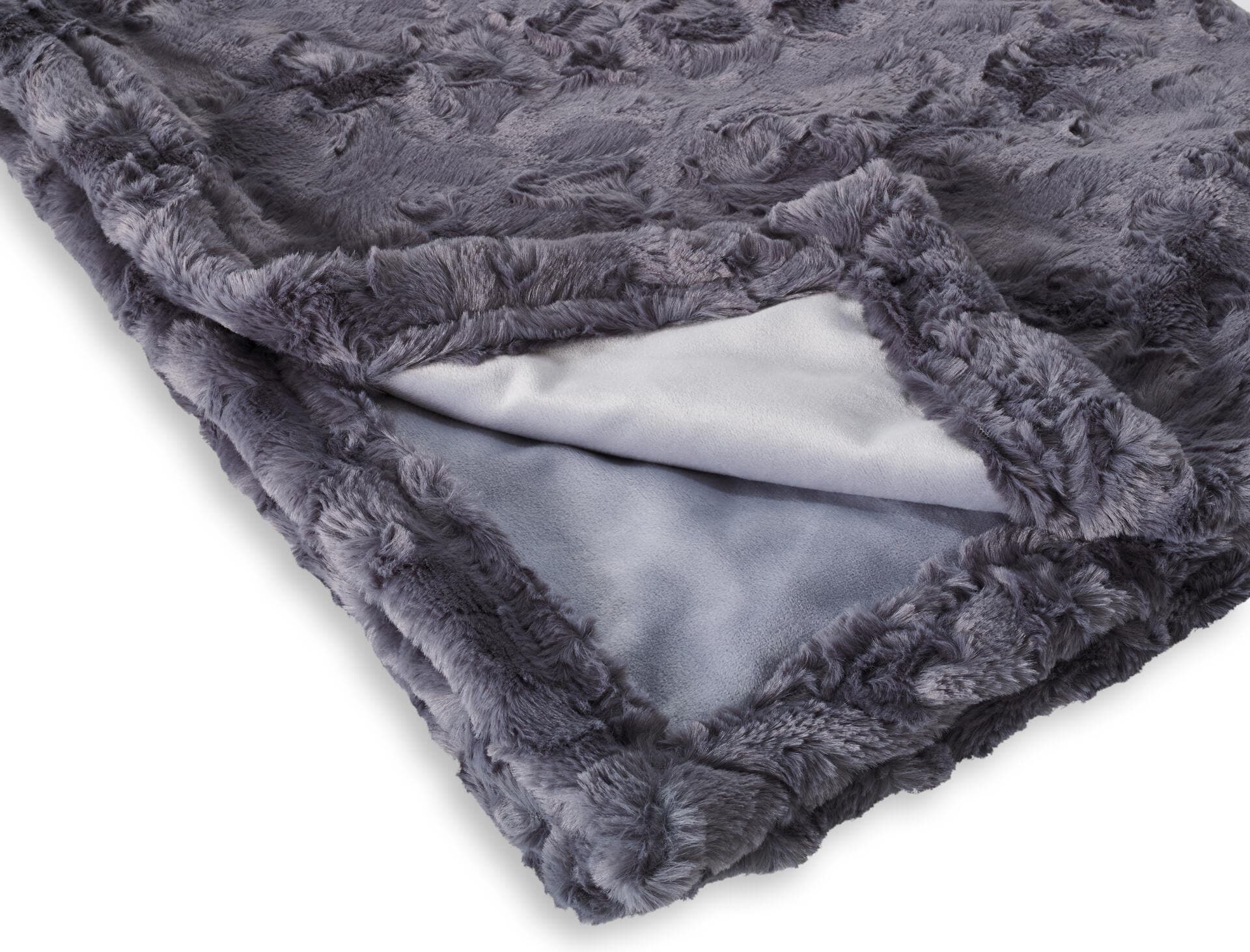 Decke COZY - Edle Webpelz-Decke – Stone